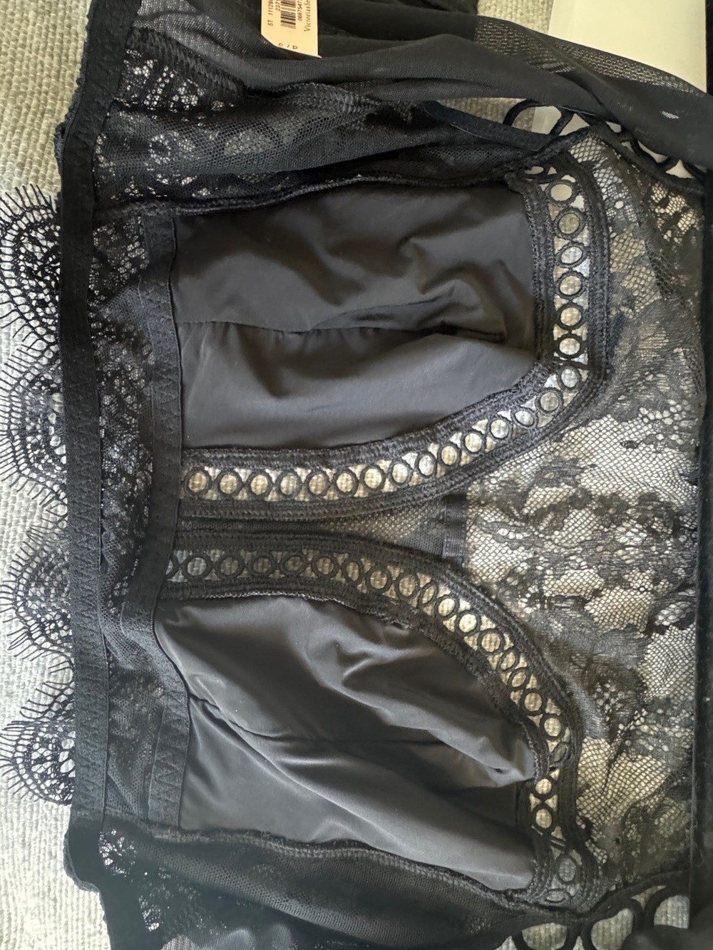 Victoria's Secret Black Lace Sheer Bralette Top - Picture 7 of 15